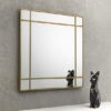 Fortissimo Square Wall Mirror In Gold