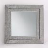 Amber Decorative Wall Mirror Square In Mosaic Silver Frame