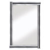Berit Classic Triple Bar Wall Mirror In Black And Silver