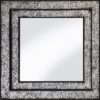 Betsy Wall Mirror Square In Mosaic Black And Silver Frame