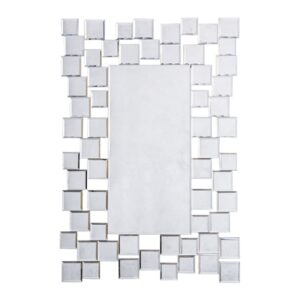 Dania Bevelled Wall Mirror In Silver