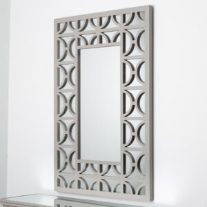 Tyler Wall Mirror Rectangular With Grey Wooden Frame