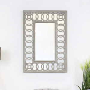 Burley Wall Mirror With Natural Wooden Frame