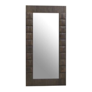 Layton Floor Mirror With Light Oak Solid Wood Frame