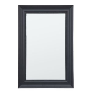 Salta Small Wall Mirror In Lead Wooden Frame