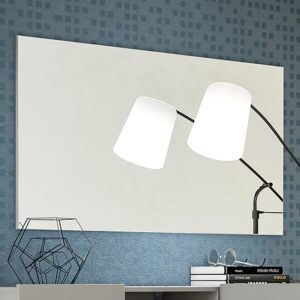 Maestro Wall Mirror Rectangular Large In White High Gloss Frame