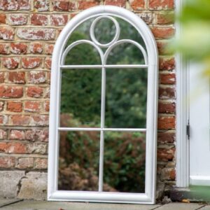 Hurst Outdoor Arch Design Mirror In White Frame