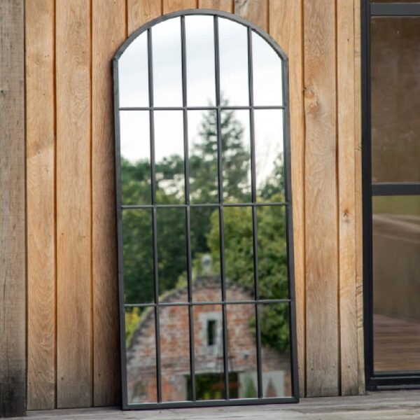 Kamila Outdoor Mirror In Black Frame