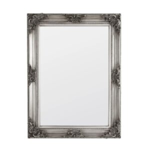 Cullowhee Glass Rectangular Wall Mirror In Pewter Frame