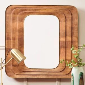 Salisbury Wall Mirror With Walnut Wooden Frame