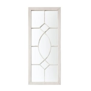 Chetham Window Design Wall Mirror In White Frame