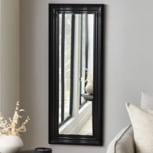 Tirana Tall Rectangular Dressing Mirror With Black Wooden Frame