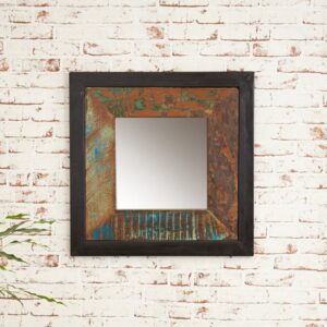 Utica Small Bedroom Wall Mirror With Satin Lacquer Wooden Frame