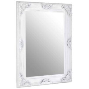 Barstik Rectangular Baroque Wall Mirror - Antique White